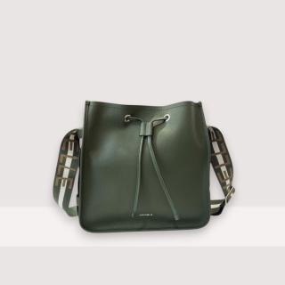 COCCINELLE RAQUEL MEDIUM BUCKET BAG KOŽENÁ KABELKA ALGA/GUACAMOLE SS25