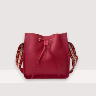 COCCINELLE RAQUEL MEDIUM BUCKET BAG KOŽENÁ KABELKA SANGRIA/SKIN SS25