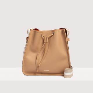 COCCINELLE RAQUEL MEDIUM BUCKET BAG KOŽENÁ KABELKA SKIN/GAZPACHO SS25