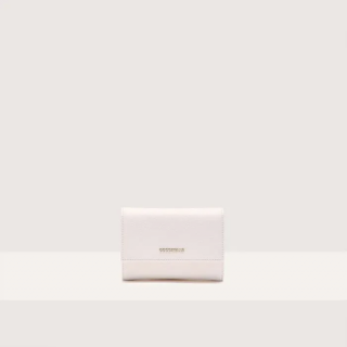 METALLIC SOFT KOŽENÁ PENĚŽENKA COCCINELLE BLANCO SS25