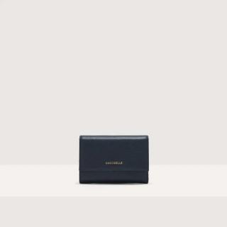 METALLIC SOFT KOŽENÁ PENĚŽENKA COCCINELLE MIDNIGHT BLUE SS25