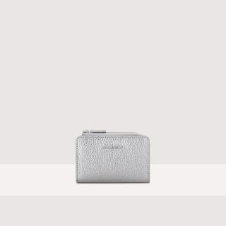 METALLIC SOFT KOŽENÁ PENĚŽENKA COCCINELLE SILVER SS25