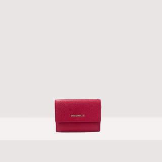 METALLIC SOFT KOŽENÉ POUZDRO NA KARTY COCCINELLE SANGRIA SS25
