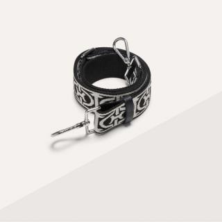 NASTRO MONOGRAM POPRUH COCCINELLE MULTI.NOIR/NOIR STŘÍBRO SS25