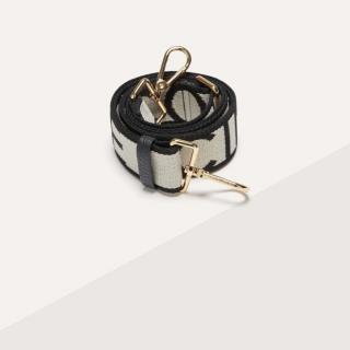 NASTRO SIGNATURE POPRUH COCCINELLE CHALK/NOIR LIGHT GOLD SS25