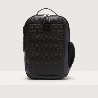 STG MONOGRAM NYLON BATOH COCCINELLE NOIR/NOIR SS25