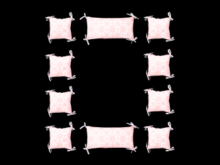 Muskat český polštářkový mantinel do postýlky 360cm Foxy Silver-Rose