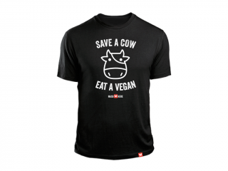 Tričko  Save a Cow, Eat a Vegan  Velikost: XL