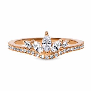 Emporial pozlacený prsten Diadém 14k růžové zlato MA-R0444 Velikost: 10 (EU: 61-63)