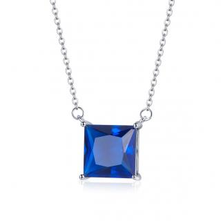 Emporial stříbrný nastavitelný náhrdelník Královská modř SCN456