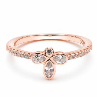 Royal Fashion prsten Čtyřlístek Rose gold 14k růžové zlato ATH-R15-ROSEGOLD Velikost: 4 (EU: 47-48)
