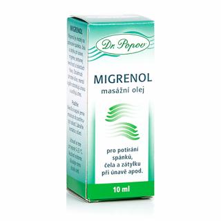 Dr. Popov Migrenol, masážní olej, 10 ml