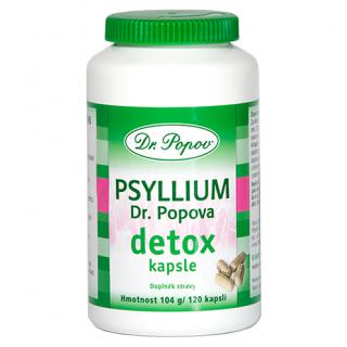 Dr. Popov Psyllium Dr. Popova DETOX kapsle, 104 g/120 kapslí