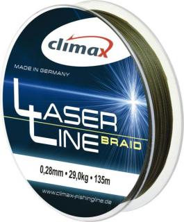 Climax šnůra 135m - Laser Braid Olive SB 6 vláken pr.: 0,40mm / 44kg