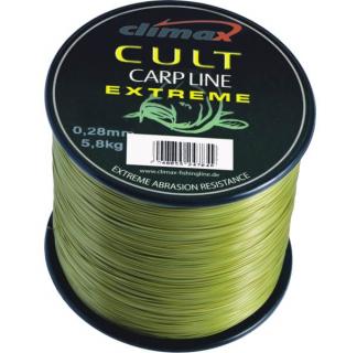 Climax vlasec Cult Carp Line Extrém Mattolive 1200m pr.: 0,28mm/5,8kg