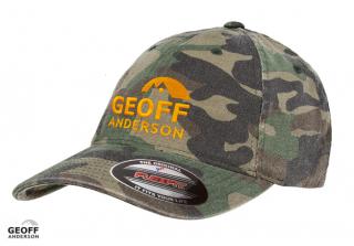 Geoff Anderson Kšiltovka - flexfit Camo Leather S/M