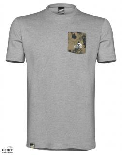 Geoff Anderson tričko T-shirt™ – Chest pocket Grey Velikost: XL