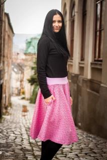 Dámská kolová sukně z merina - Soffa Marshmallow Velikost: L / XL