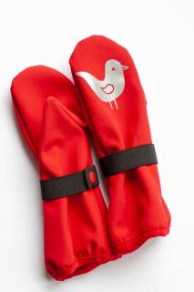 Dětské softshellové rukavice - červené Velikost: 1