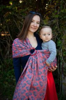 Ring sling Rhododendrons Tango - šátek na nošení dětí Velikost: 2