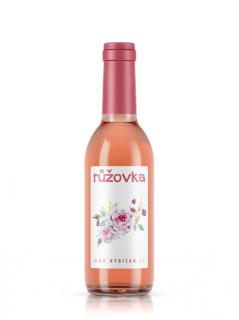 Mini Růžovka 0,25l 12% alk. víno z macerátu z květů růží a hroznů  | Rybízák.cz