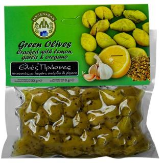 Olivy Nafplio s citrónem, česnekem a oregánem - Zelené olivy z Řecka 100 g | Rybízák.cz