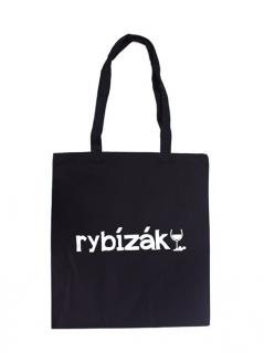 Plátěná taška černá  - rozměry: 43 × 39 cm | Rybízák.cz