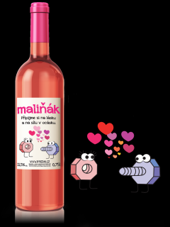 Připijme si na lásku a na sílu v ocásku - 11,5% alk. víno z čerstvých malin | Rybízák.cz