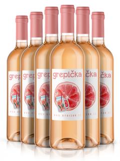 Sada 6 Grepiček -  12 % alk. 6x víno z růžových grepů | Rybízák.cz