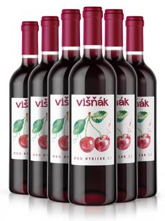 Sada 6 Višňáků 11,5% alk. víno z višní | Rybízák.cz