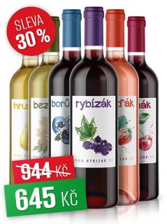 Tajný balíček 6 vín - 6x naše nejprodávanější ovocné víno| Rybízák.cz