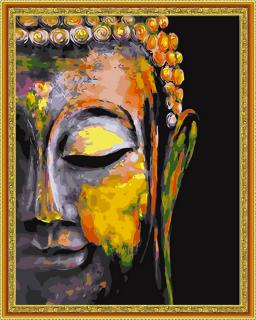 Diamantové malování - Buddha Art  Včetně předtištěného ozdobného rámu