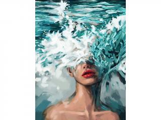 Diamantové malování - Žena a moře