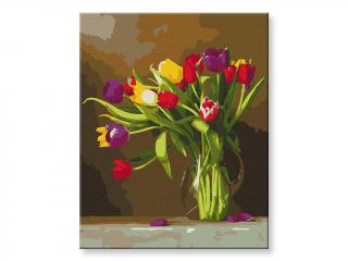 Malování podle čísel - Barevné tulipány
