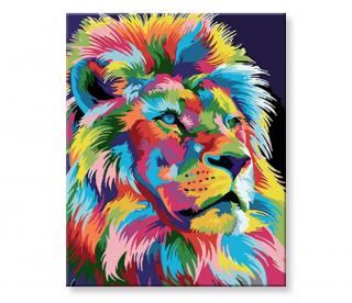 Malování podle čísel - Barevný lev