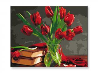 Malování podle čísel - Červené tulipány