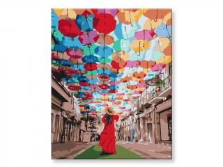 Malování podle čísel - Deštníková ulička