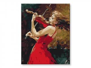 Malování podle čísel - Dívka s houslemi