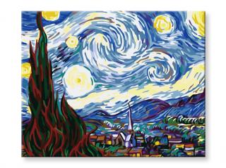 Malování podle čísel - Hvězdná noc - Vincent Van Gogh
