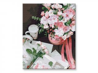 Malování podle čísel - Květiny ve flower boxu