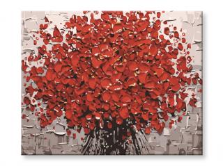 Malování podle čísel - Kytice rudých květů