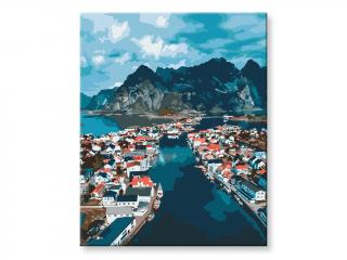Malování podle čísel - Norské městečko