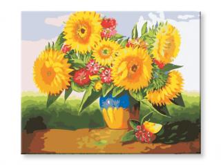Malování podle čísel - Rozkvetlé slunečnice