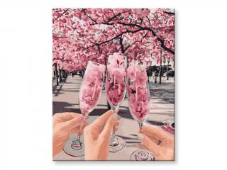 Malování podle čísel - Šampaňské na jaře