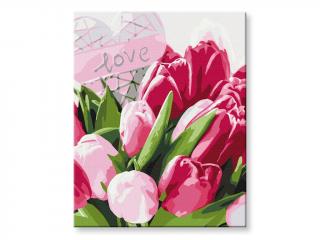 Malování podle čísel - Tulipány s láskou