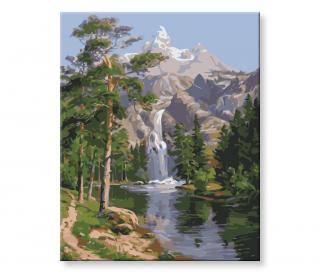 Malování podle čísel - Vodopád v horách