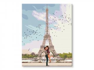 Malování podle čísel - Zamilovaný pár v Paříži