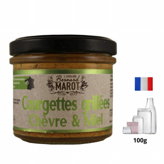 Grilovaná cuketa s kozím sýrem a medem 100g -Courgettes Grillées Chèvre & Miel
