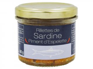Rillety ze sardinek s espeletovým 90 g - Rillettes de sardine au piment d'espelette