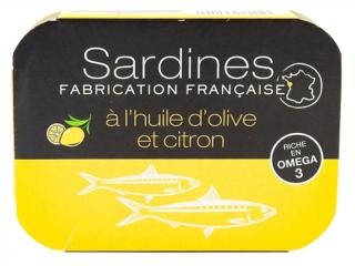 Sardinky s olivovým olejem a citronem - 115g - Sardines à l'huile d'olive et au citron